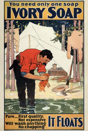Call to action marketing  historia - Ivory soap Strobridge & Co. Lith